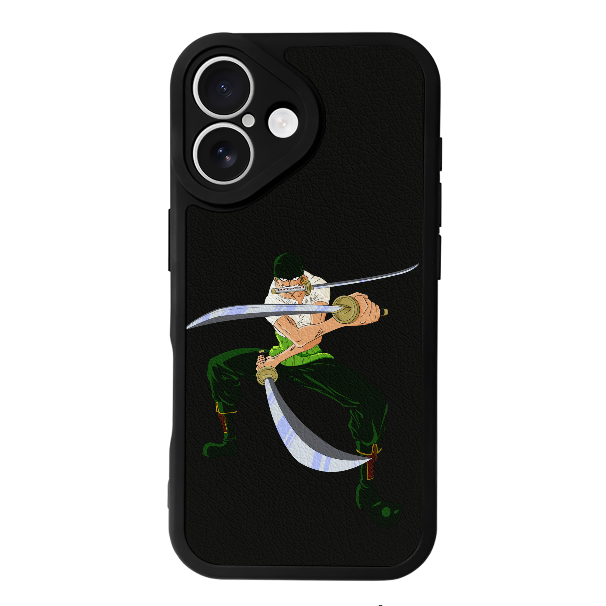（画像用） ワンピース ロロノア・ゾロ ONE PIECE Roronoa Zoro 【iPhone 16シリーズ対応】シリコンスマホケース（レザー調） 材質：シリコン